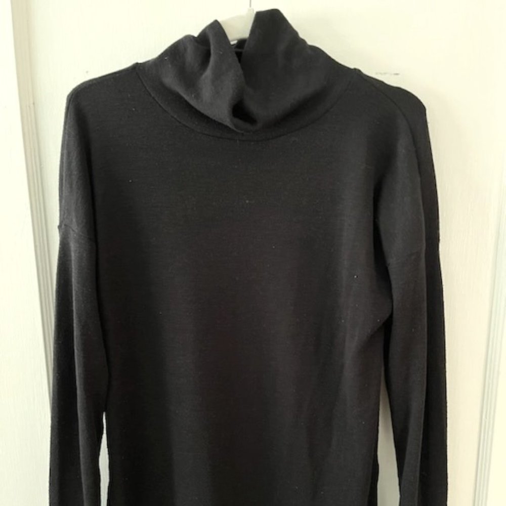 Black turtleneck sweater